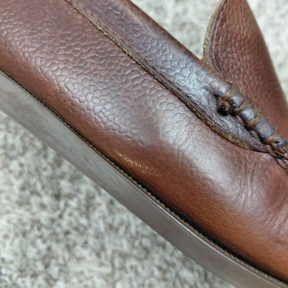 Oak Street Bootmakers Slip On Loafers Mens Size 10 D Brown Leather USA Shoes